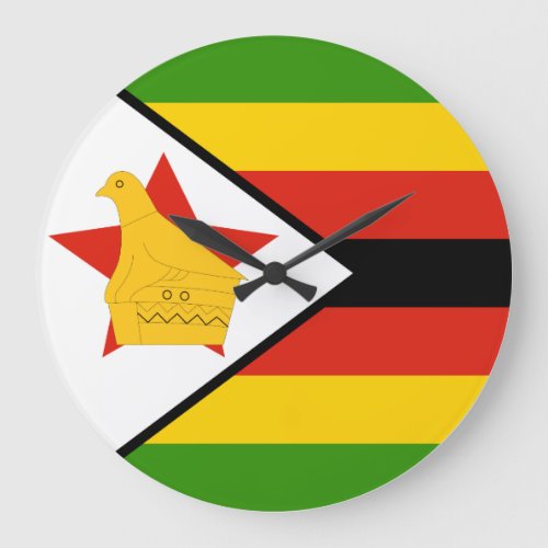 Zimbabwe Flag Large Clock