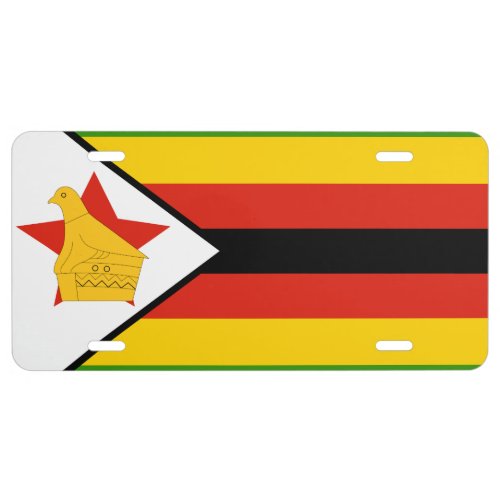 Zimbabwe Flag License Plate