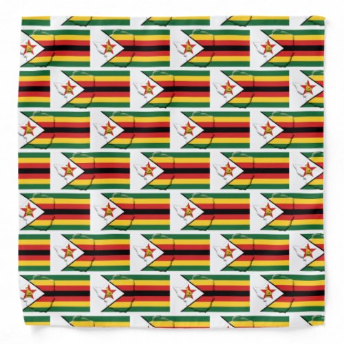 ZIMBABWE Flag Map Bandana