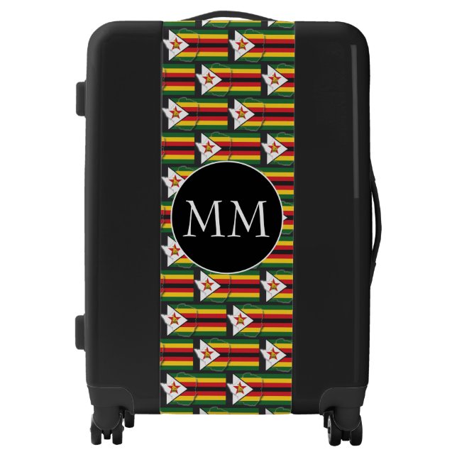 ZIMBABWE FLAG Monogram Luggage (Front)