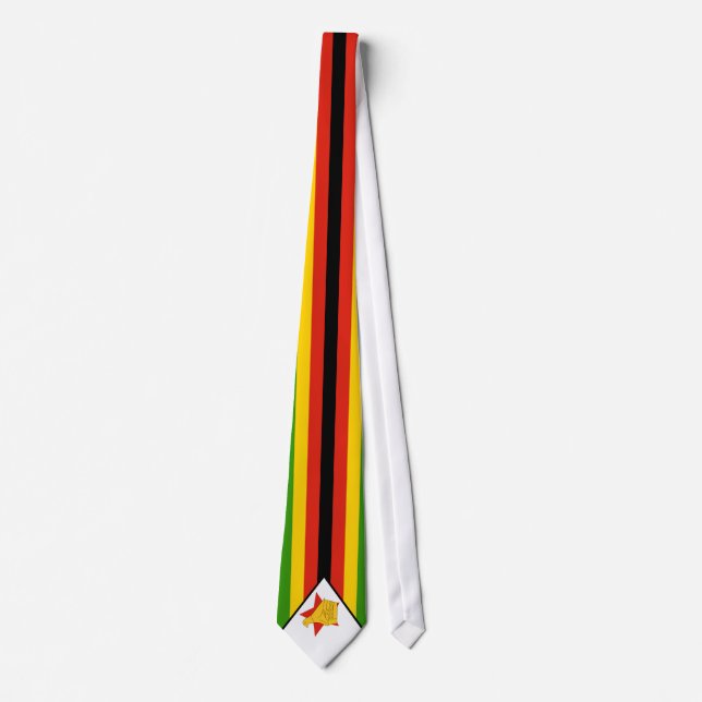 Zimbabwe Flag Neck Tie (Front)