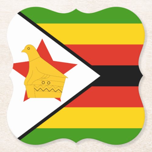 Zimbabwe Flag Paper Coaster