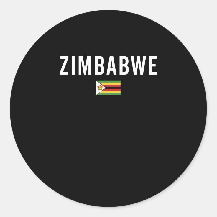 Zimbabwe Flag Patriotic Flag Classic Round Sticker Zazzle 9167