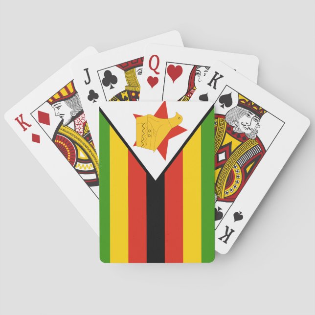 Zimbabwe Flag Poker Cards (Back)