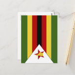 Zimbabwe flag postcard