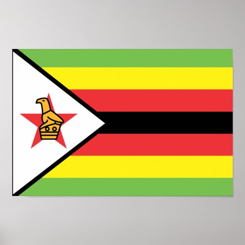 Zimbabwe Flag Poster