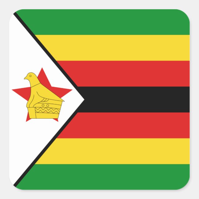 Zimbabwe Flag Sticker (Front)
