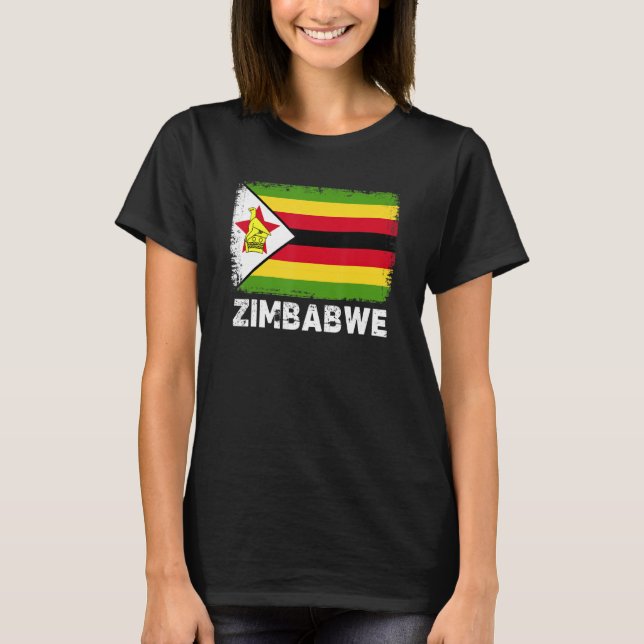 Zimbabwe Flag   Support Zimbabwean People Women Me T-Shirt (Front)