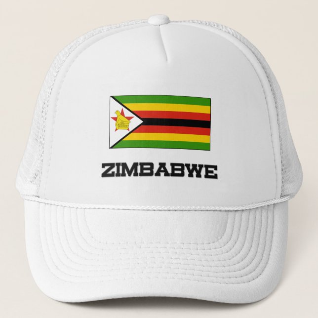 Zimbabwe Flag Trucker Hat (Front)