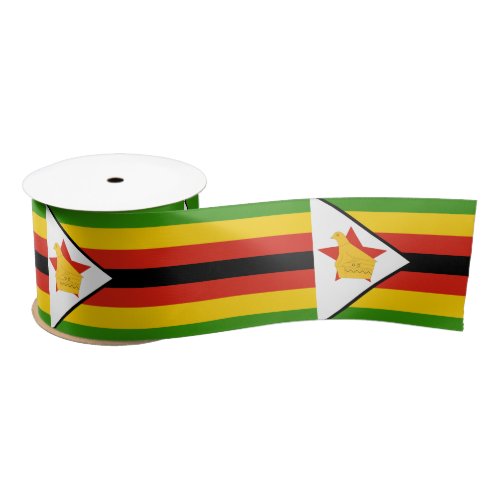 Zimbabwe Flag  Zimbabwe travel holidaysports Satin Ribbon