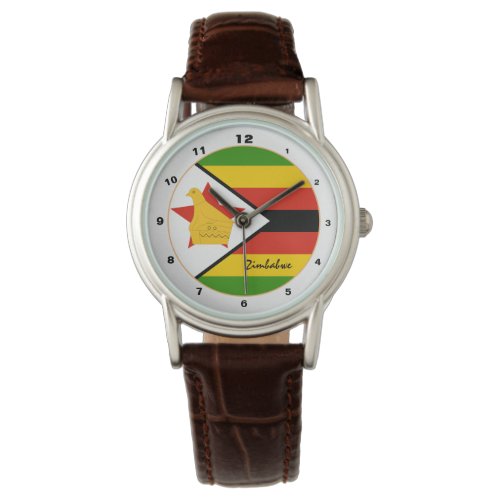 Zimbabwe Flag  Zimbabwe trendy fashion design Watch
