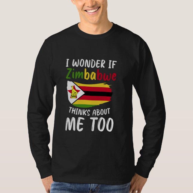 Zimbabwe Flag Zimbabwean T-Shirt (Front)