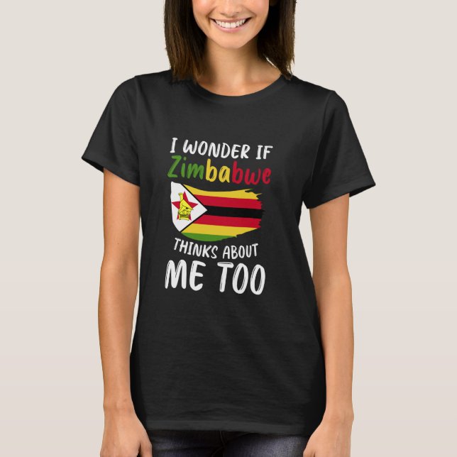 Zimbabwe Flag Zimbabwean T-Shirt (Front)