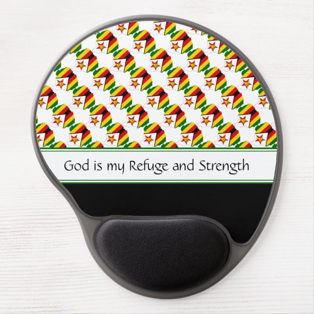 ZIMBABWE God Refuge Strength Christian Gel Mouse Pad (Front)
