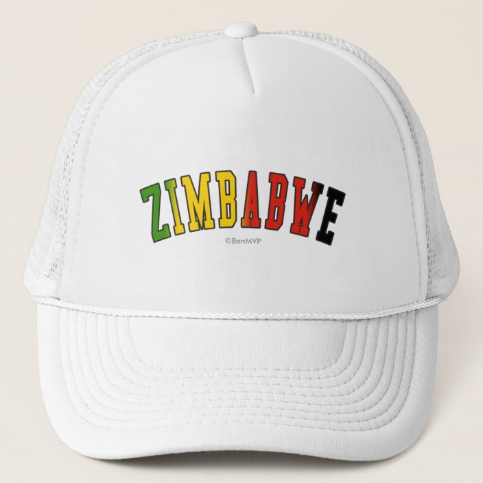 Zimbabwe in National Flag Colors Hat