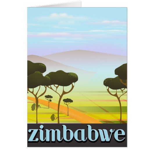 Zimbabwe landscape travel poster (Front)
