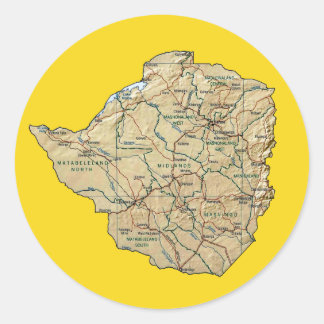 Zimbabwe Map Sticker