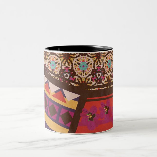 Zimbabwe Multi Pattern Texture Mug by KCS (Center)