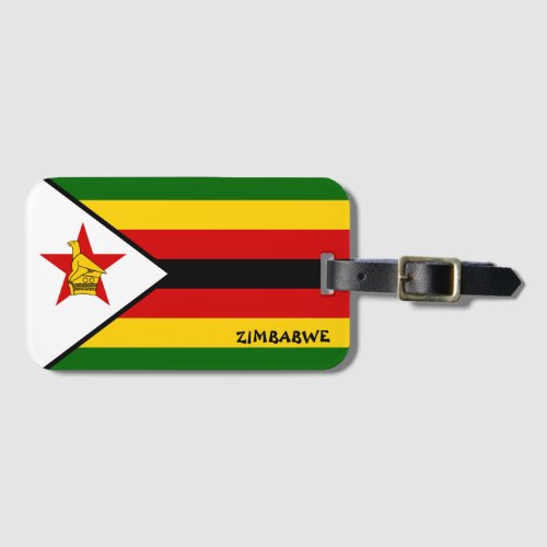 Zimbabwe National Flag Patriotic Luggage Tag