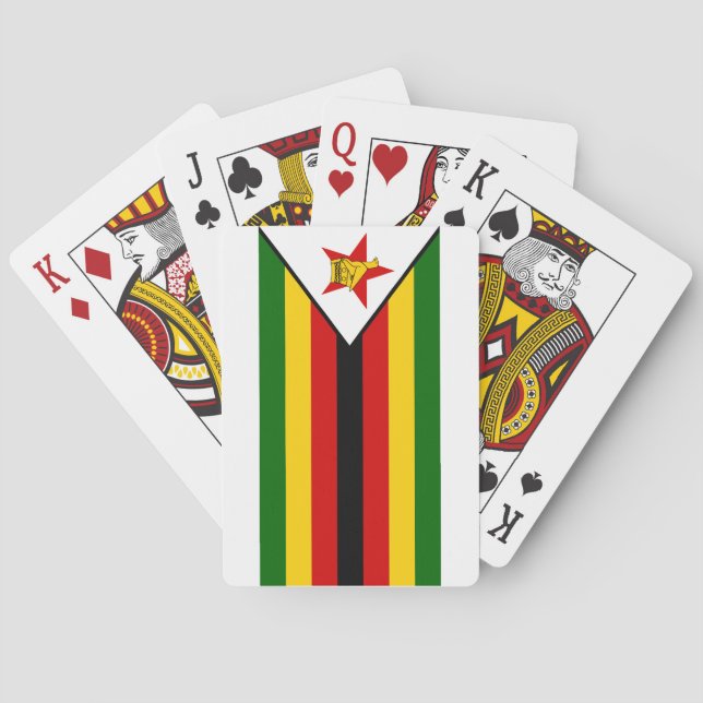 Zimbabwe National World Flag Poker Cards (Back)