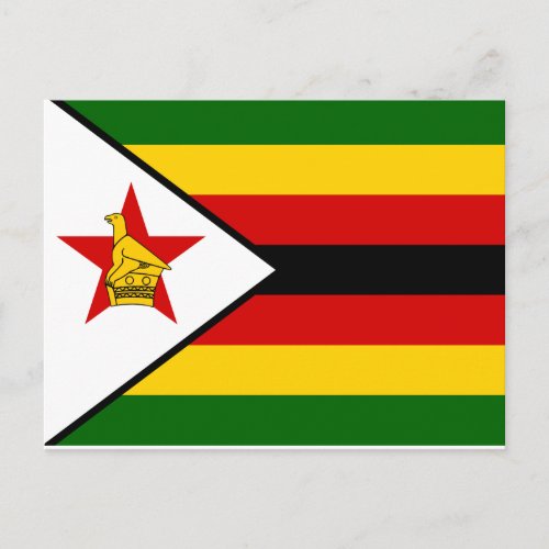 Zimbabwe National World Flag Postcard