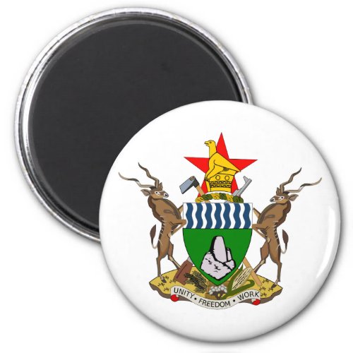 Zimbabwe Official Coat Of Arms Heraldry Symbol Magnet