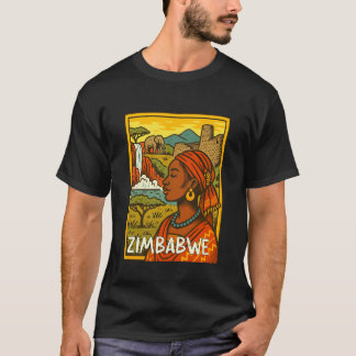Zimbabwe Retro Comic Traveling Meet Me in Zimbabwe T-Shirt