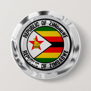 Zimbabwe Round Emblem Button