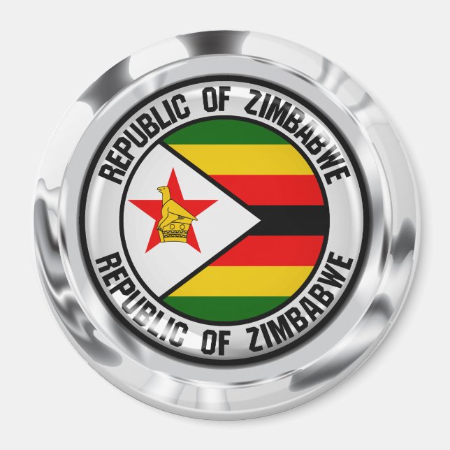 Zimbabwe Round Emblem Magnet (Front)