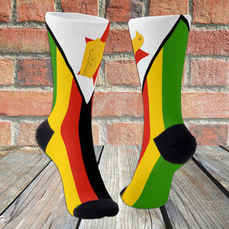 Zimbabwe Socks, patriotic Zimbabwe Flag fashion Socks