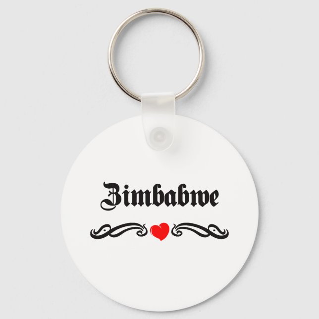 Zimbabwe Tattoo Style Keychain (Front)