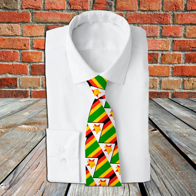 Zimbabwe Ties, fashion Zimbabwe Flag, business Neck Tie (Creator Uploaded)