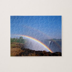 Zimbabwe, Victoria Falls National Park. Double Jigsaw Puzzle