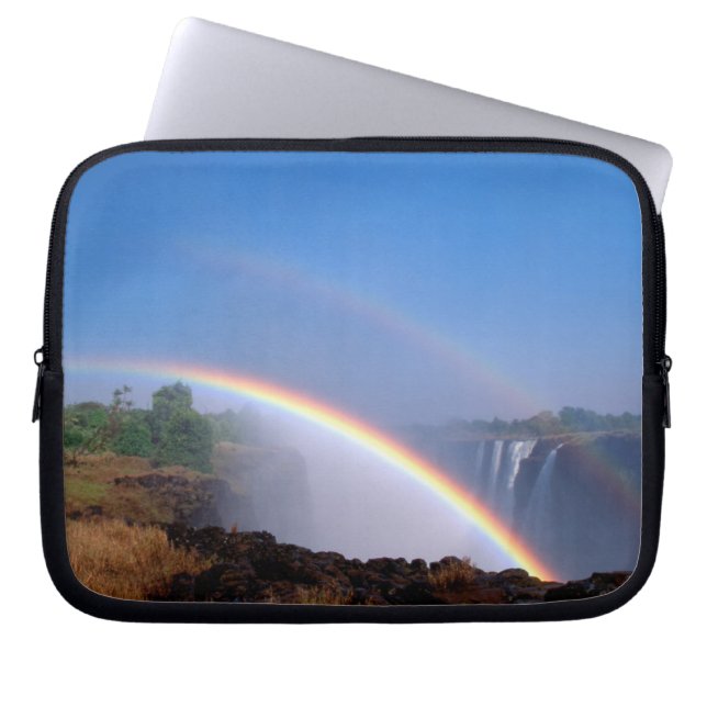 Zimbabwe, Victoria Falls National Park. Double Laptop Sleeve (Front)