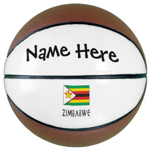 Zimbabwe Zimbabwean Flag Black Personalized Name Basketball