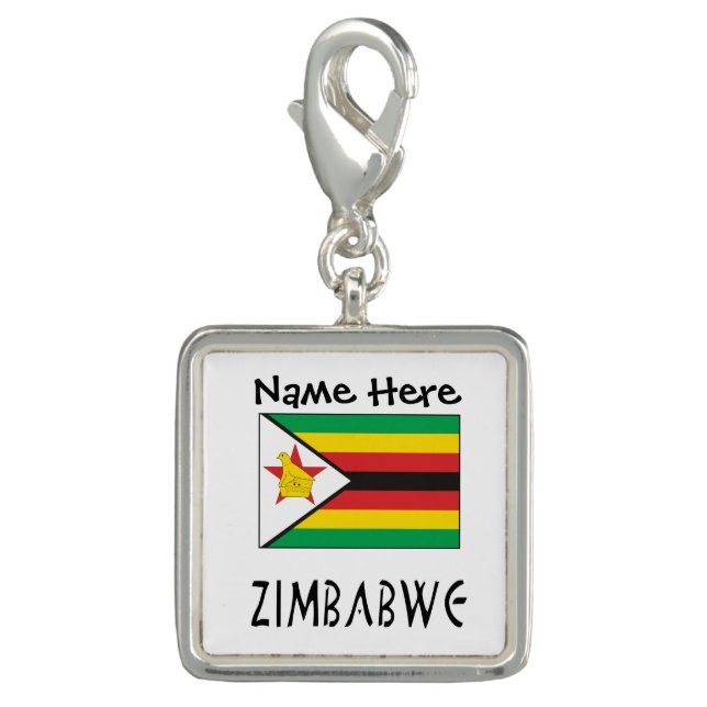 Zimbabwe Zimbabwean Flag Personalized  Charm (Front)