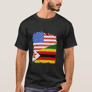 Zimbabwe Zimbabwean Roots USA America Zimbabwean F T-Shirt