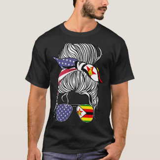 Zimbabwean American Patriot Grown Proud Women Girl T-Shirt