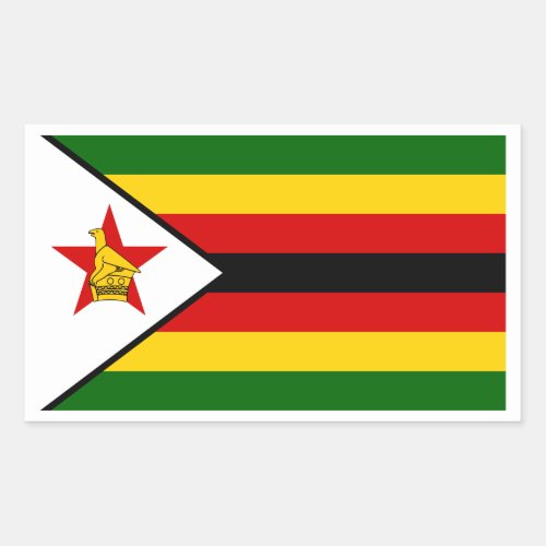 Zimbabwean Flag Flag of Zimbabwe Rectangular Sticker