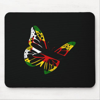 Zimbabwean Roots Butterfly Zimbabwe Flag Zimbabwea Mouse Pad