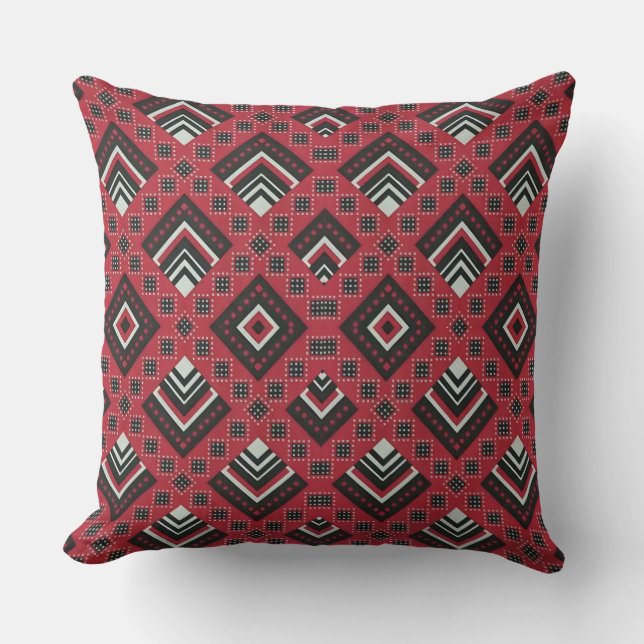 Zimbabwean Traditional Jira reRetso African Print  Throw Pillow (Front)