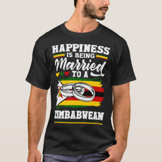 Zimbabwean Zimbabwe Flag Married To A Zimbabwean T-Shirt