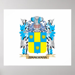 Zimmerman Coat of Arms - Family Crest Poster