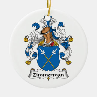 Zimmerman Family Crest Ceramic Ornament