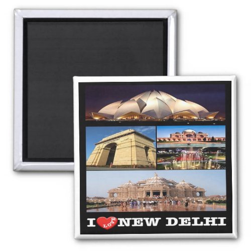 zIN005 i love NEW DELHI India Asia Fridge Magnet
