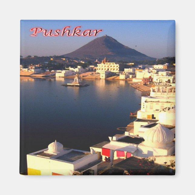 zIN018 PUSHKAR LAKE, India, Asia, Fridge Magnet (Front)