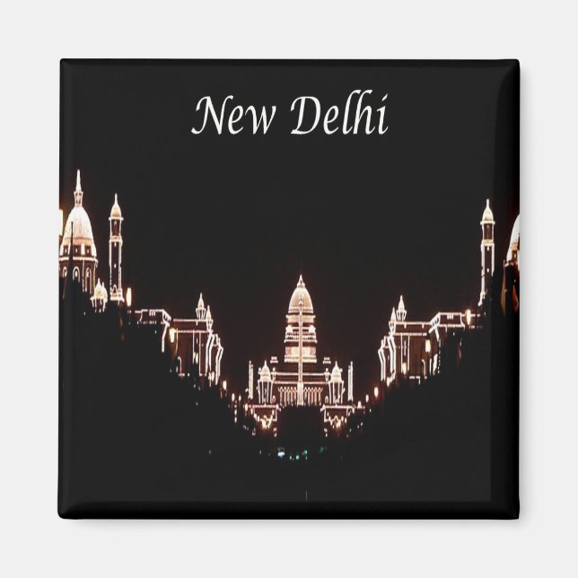 zIN021 New Delhi RASHTRAPATI BHAVAN, India, Fridge Magnet (Front)