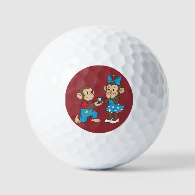 Zina and Mimo and the marriage proposal Golf Balls (Front)