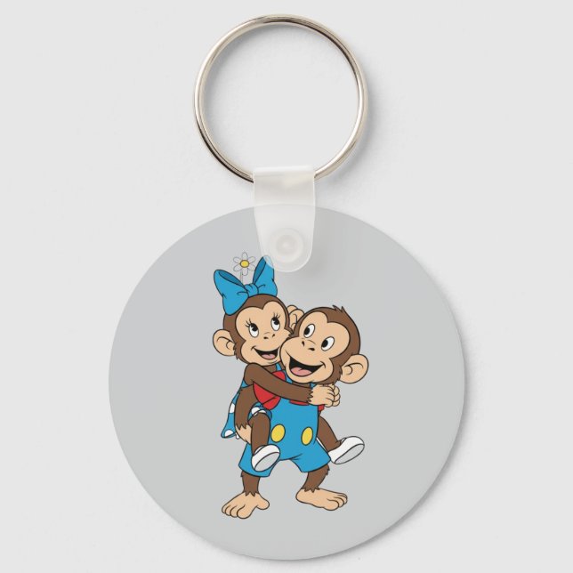 zina on mimo's back keychain (Front)