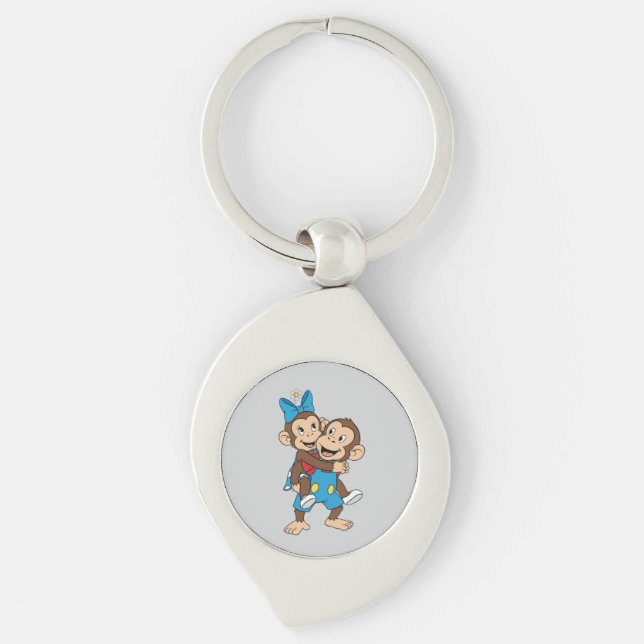 zina on mimo's back keychain (Front)